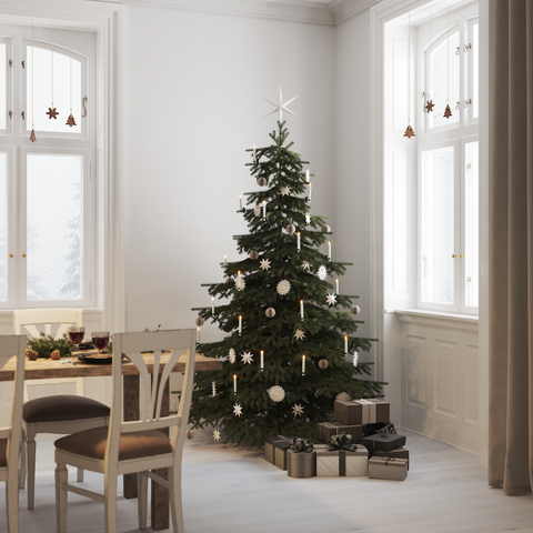 LED weihnachtsbaumkerzen mit Wachsbeschichtung, 6 Stück