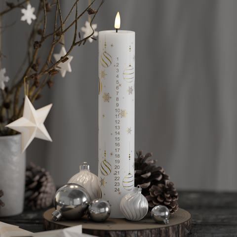 LED Kalenderkerze - Gold