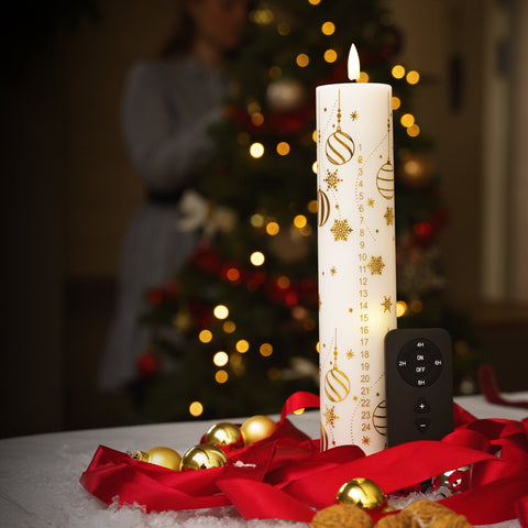 LED Kalenderkerze - Gold
