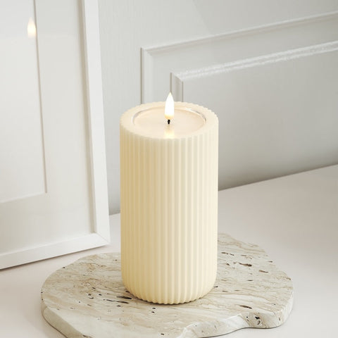 Solid Stripe Kerze D 8 x 15 cm